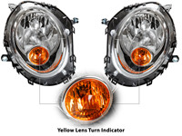 PIÈCES AUTO pour Mini Cooper 2007-2015, phare avant, clignotant jaune, MC2503105, MC2502105/63122751870/ 63122751869