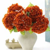 Hortensia Artificial de Tacto Real, Hecha a Mano, Verde, de Cabeza Grande, Flor Decorativa de Año Nuevo, Venta al por Mayor