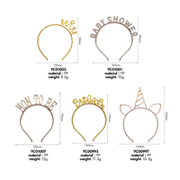 YACHEN Serre-tête Tiara Or Rose pour Future Mariée, Accessoire Cheveux pour Fête Prénuptiale, Enterrement de Vie de Jeune Fille et Nouvel An