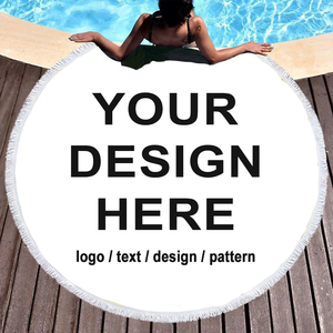 Manta de Playa Circular de Microfibra Personalizada, Toalla de Playa Redonda con Mandala, Tapete de Yoga Grande para Regalos de Boutique - Product Image 1