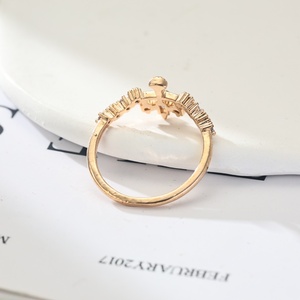 Bagues de bougie féeriques vintage en cuivre plaqué or avec zircon pour femmes, style européen et américain, en promotion - Product Image 3