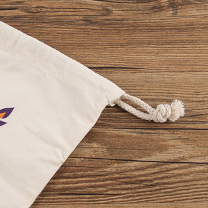 Dây rút dây rút mở túi lưu trữ với quảng cáo in thân thiện với môi <span class=keywords><strong>cotton</strong></span> túi vải - Product Image 4