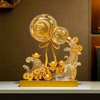 Sculpture de gourde en résine et verre moderne TONFO, statue de la fortune Feng Shui, ornement de table pour salon, armoire à vin, meuble TV, décoration