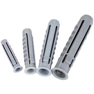 NINDEJIN 100 pièces/sac, tube d'expansion en plastique, bouchon en caoutchouc, chevilles murales, chevilles murales à nervures M6 M8 M10, <span class=keywords><strong>vis</strong></span> autotaraudeuses - Product Image 1