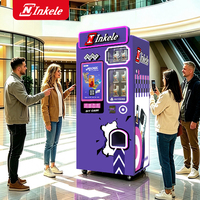 Distributeur automatique intelligent de coques de téléphone IA avec SDK et écran tactile de paiement par pièces, capacité de 300 à 600 unités, pour musées et centres de jeux
