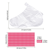 Prix bas, vente en gros, 100 pièces/sac, couvre-pieds jetables professionnels amovibles en plastique transparent, chaussettes de protection pour les pieds en PE pour salon
