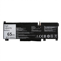 Batterie d'ordinateur portable rechargeable Li-polymère haute capacité BTY-M492 65Wh en stock pour MSI Pulse Gl66 GF66 GF76 GL76 MS-1581