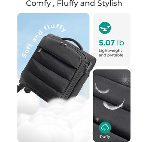 Bagaglio <span class=keywords><strong>a</strong></span> <span class=keywords><strong>mano</strong></span> con ruote da 16 pollici, 30L, valigia morbida approvata dalle compagnie aeree, borsa da viaggio leggera con tasca impermeabile - Product Image 3