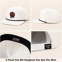 Casquette Trucker OEM ODM en Corde Blanche Rose avec Broderie 3D Rouge, Maille Perforée au Laser, Chapeau Snapback Couleur Personnalisée, MOQ, BSCI, Barudan, Expédition DDP