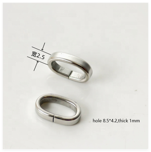 Yiwu Aceon DIY Schmuckherstellung Blanko Rechteckige Lochperlen Polierte Stapelbare Lederband-Dekorations-Schiebeperlen - Product Image 3