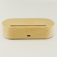 Boîte à musique Bluetooth en bois minimaliste, veilleuse, lampe LED chaude à intensité réglable par toucher, rechargeable par USB, ornement de chambre à coucher DIY, cadeau