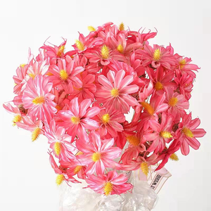 Orquídeas y Margaritas Artificiales de Estilo Rústico Bohemio, Tallos Florales Artificiales para Decoración de Jarrones y Arreglos de Jardín - Product Image 1