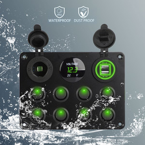 CNSPEED 8-Position Combination <b>Switch</b> Panel With <b>USB</b> Voltmeter For Cars And Yachts - Product Image 4