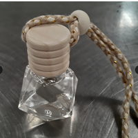 Diffuseur d'arômes pour voiture noir, flacon diffuseur de parfum en verre suspendu pour automobile