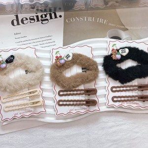 <b>Cute</b> Fuzzy Star Hair Clips For Girls 10 Cm Daily Use BB Clip Headdress <b>Accessory</b> - Product Image 3