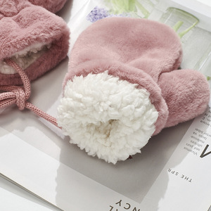 <strong>Children's</strong> Fingerless Thickened Fleece Lined Wool/Acrylic Jacquard Printed Elbow-Length Winter Beach Use Needle Detection <strong>Gloves</strong> - Product Image 4
