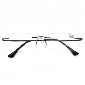 <span class=keywords><strong>Gafas</strong></span> de Lectura de Alta Calidad para Hombre y Mujer, Montura Metálica Cuadrada sin Aro, Anti Luz Azul, para <span class=keywords><strong>Presbicia</strong></span> - Product Image 1