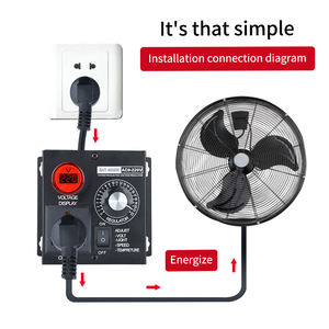 Regulador de Voltaje Electrónico SVC Monofásico de CA 220V 4000W con Control de Velocidad del Motor por <span class=keywords><strong>SCR</strong></span> y Termostato - Product Image 5