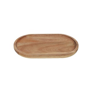 Plateau ovale en bois 20x12x1,5 cm pour servir thé, café, desserts, usage domestique et restaurant - Product Image 1