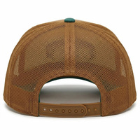 Casquette Trucker Vintage d'extérieur à 5 panneaux, bicolore, avec patch brodé, dos en maille respirante, réglable avec fermeture Snapback pour Hommes