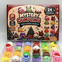 Calendrier de l'Avent 2026 Noël : Boulettes Mystères, Jouets Anti-Stress TPR Squishy Variés, 24 Surprises de Fêtes