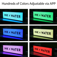 Boîte à lumière LED personnalisée à texture ondulée, cadre en acier inoxydable, panneau lumineux, enseigne lumineuse pour vitrine, signalétique LED pour magasin, OEM