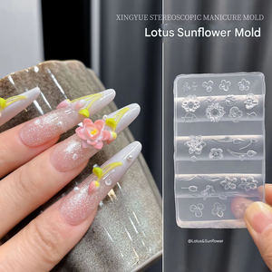 Molde <span class=keywords><strong>de</strong></span> Silicona para Decoración <span class=keywords><strong>de</strong></span> <span class=keywords><strong>Uñas</strong></span> con Relieve <span class=keywords><strong>de</strong></span> Loto, <span class=keywords><strong>Girasol</strong></span> y Lirio <span class=keywords><strong>de</strong></span> los Valles, Fácil <span class=keywords><strong>de</strong></span> Desmoldar, Moldes <span class=keywords><strong>de</strong></span> Resina para Tallado <span class=keywords><strong>de</strong></span> <span class=keywords><strong>Uñas</strong></span> - Product Image 1