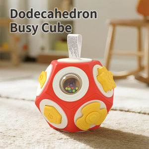 <span class=keywords><strong>Cube</strong></span> d'activités pour bébé, 12 faces, entraînement de la motricité fine, jouets Montessori, balle d'activités, jouets éducatifs - Product Image 6