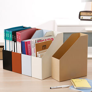 סיטונאי מכירה לוהטת צבע קשה קרטון אחסון ארגונית שולחן קובץ תיבת מגזין בעל קובץ - Product Image 2