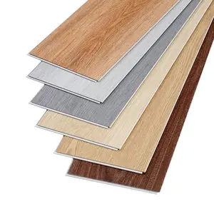 Self-adhesive floor LVT sheet glue-free wood grain floor tile stone plastic pvc flame retardant fire DIY transformation