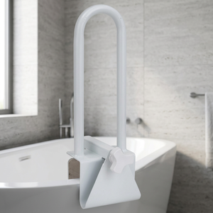 Gauge Welded Steel Bathtub Safety Handle <b>Bar</b> with 19.5" Height Adjustable Clamp Home Use Bath Helper - Product Image 3