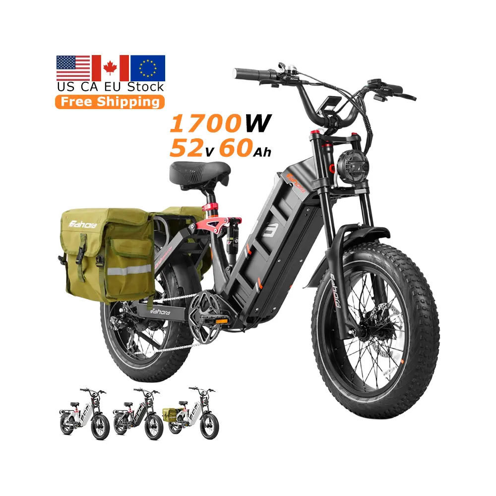 Eahora Juliet 2 Cargo USEUCAストック1700W FatbikeBike電動ファットタイヤマウンテンEハイブリッドロードカーゴダートバイク自転車大人