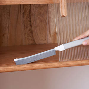 Cepillo para rincones mejorado y engrosado para limpieza del hogar, cerdas de nailon, mango largo, para uso en cocina, baño, fregadero y inodoro. - Product Image 1