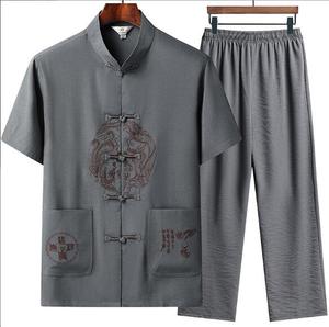 Ecoparty <span class=keywords><strong>ชุด</strong></span>สูทถังแบบจีนดั้งเดิมสำหรับผู้ชายเสื้อแจ็คเก็ตสไตล์จีนเสื้อเชิ๊ตสไตล์เสื้อตัวบนสำหรับปีใหม่<span class=keywords><strong>กางเกง</strong></span> Hanfu Kung Fu - Product Image 4