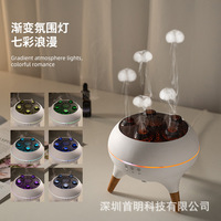 Diffuseur de parfum dynamique multi-odeurs, humidificateur de bureau à effet flamme, usage domestique, forte production de brume, lumières colorées, télécommande