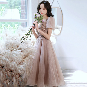 <span class=keywords><strong>Petite</strong></span> <span class=keywords><strong>robe</strong></span> de soirée pour femme, élégante, pour <span class=keywords><strong>demoiselle</strong></span> <span class=keywords><strong>d</strong></span>'<span class=keywords><strong>honneur</strong></span>, mondaine, anniversaire, animatrice, style quotidien, réunion annuelle - Product Image 3