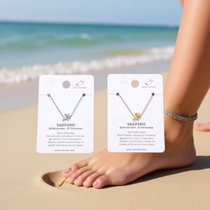 จี้รูปราศีธนู สร้อยข้อเท้าสแตนเลส เครื่องประดับราศีสำหรับผู้หญิง - Product Image 3