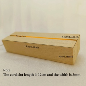 Hot Selling Beech USB Rectangular <b>Light</b> Wooden LED <b>Light</b> Base 3D LED Message Note Board - Product Image 6