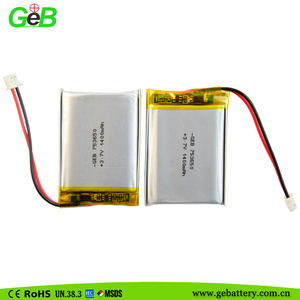 New GEB 753650 1400mah lithium battery <span class=keywords><strong>3</strong></span>,7 V microphone flag - Product Image 3
