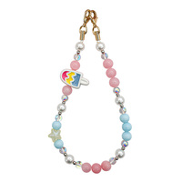 Nouveau porte-clés et breloque de téléphone personnalisée en cristal fait main, forme boule, imprimée UV, avec breloque esthétique en forme de bâtonnet de glace et de crème glacée mignonne