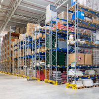 Étagères de stockage en acier de qualité alimentaire, capacité 1500 kg par niveau, rayonnages industriels en métal, fabrication OEM directe d'usine
