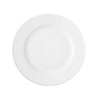 Assiettes rondes modernes en verre écologique de 10,5 pouces, blanches, avec motif personnalisé, émaillées, pour restaurants, mariages, hôtels