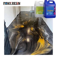 Revêtement de sol en résine époxy métallique haute brillance en matériau composite de résine époxy cristalline de haute qualité