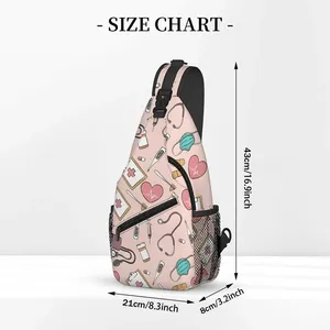 Borsa da petto piccola in poliestere con stampa Medical Care, regalo ideale per uomo e <span class=keywords><strong>donna</strong></span>, cartone animato 2D, grande capacità, sport all'aria aperta, tempo libero, moda - Product Image 3