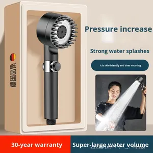 Cabezal de ducha de lluvia de baño de estilo moderno al por mayor ajuste de cromo filtración de presurización duchas de mano grifo de baño caños - Product Image 4