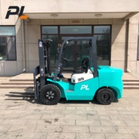 Chariot élévateur à quatre roues à batterie lithium-ion de 3,5 tonnes, chariot élévateur électrique à faible bruit pour les travaux de manutention logistique en intérieur