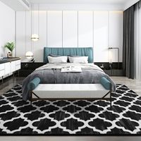 Großhandel Maßgefertigter Plüsch-Mikrofaser-Teppich Luxuriöser Roter Großflächenteppich für Wohnzimmer und Büro