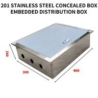 Caja oculta de baja tensión personalizada, caja oculta empotrada, caja oculta multifuncional de acero inoxidable de 32A