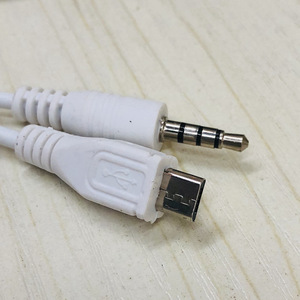 Micro <b>Usb</b> To 3.5Mm Audio <b>Adapter</b> Cable For Mobile Phone With <b>Plug</b> In Connection Pvc Material - Product Image 5