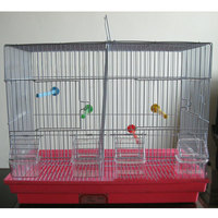 Ventes en gros de cages à oiseaux en acier inoxydable solide et respirant pour l'élevage de perroquets et de pigeons, avec plateau en plastique, toutes saisons